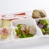 Aucune Plateau repas 6 compartiments rectangulaire blanc plastique 37x27,1x3,4 cm (25 pièces) Best