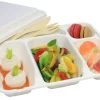 Aucune Plateau repas rectangulaire blanc bagasse 30x24,5x4 cm Be Pulp (50 pièces)