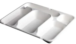 Aucune Plateau repas rectangulaire blanc bagasse 30x24,5x4 cm Be Pulp (50 pièces)