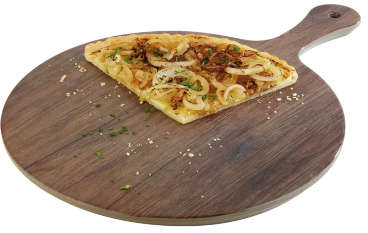 Plateau rond brun mélamine Ø 30 cm Oak - APS Clearance