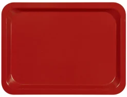 PLATEX Plateau stratifié bois rouge 40x30 cm Discount