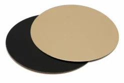 Aucune Plateau traiteur rond noir carton Ø 20 cm (100 pièces) Discount