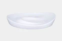 Plat 2 empreintes blanc porcelaine bone china 25 cm Feelings - RAK New