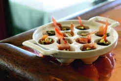 REVOL Plat à escargots ovale blanc porcelaine culinaire 17,5x16 cm Belle Cuisine Outlet
