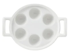 Plat à escargots ovale blanc porcelaine culinaire 14x12,7 cm Belle Cuisine - REVOL Outlet
