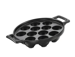 REVOL Plat à escargots ovale noir porcelaine culinaire 17,5x16 cm Belle Cuisine Sale