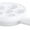PILLIVUYT Plat à escargots 6 trous rond blanc porcelaine culinaire 17,7x11,5 cm Outlet