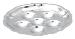 PRO.MUNDI Plat à escargots 6 trous rond inox Ø 17,5 cm Hot