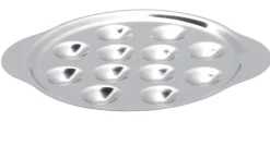Plat à escargots 12 trous rond inox Ø 23 cm - PRO.MUNDI Clearance