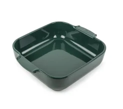 Plat à four carré vert forêt porcelaine vitrifiée 28x28 cm Céramique - PEUGEOT SAVEURS Outlet