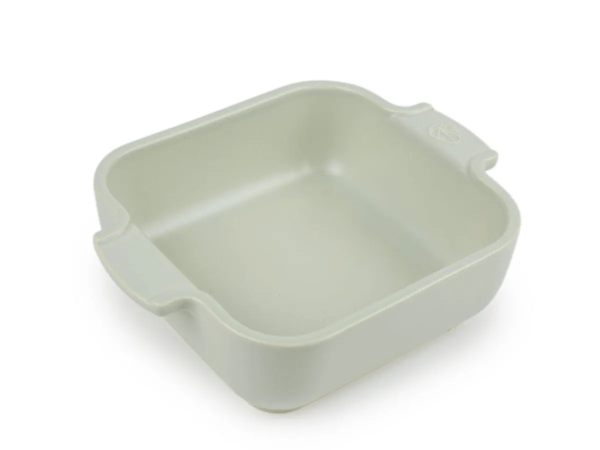 Plat à four carré vert sauge porcelaine 18 cm Céramique - PEUGEOT SAVEURS Discount