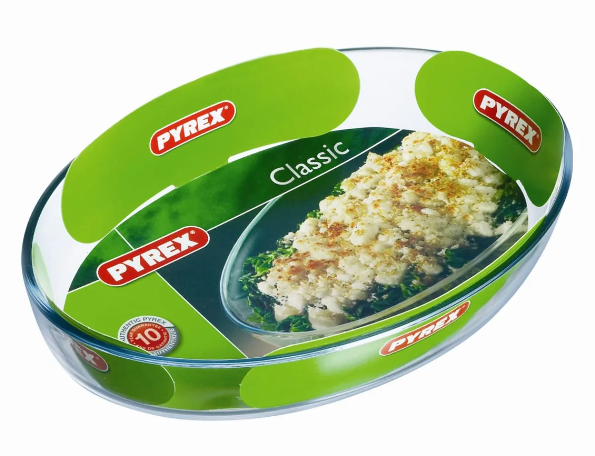 Plat à four ovale transparent verre borosilicate 35 cm - Aucune Best