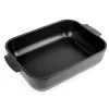 PEUGEOT SAVEURS Plat à four rectangulaire noir porcelaine 32x21 cm New