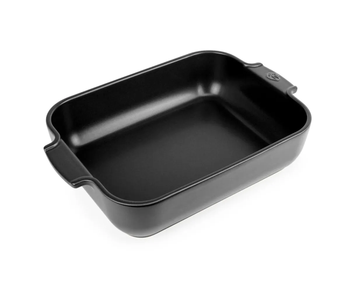 PEUGEOT SAVEURS Plat à four rectangulaire noir porcelaine 32x21 cm New