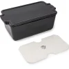 PEUGEOT SAVEURS Plat à four rectangulaire noir porcelaine Ø 23,8 cm 12,4 cm Appolia