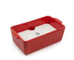 PEUGEOT SAVEURS Plat à four rectangulaire rouge porcelaine Ø 23,8 cm 12,4 cm Appolia Outlet