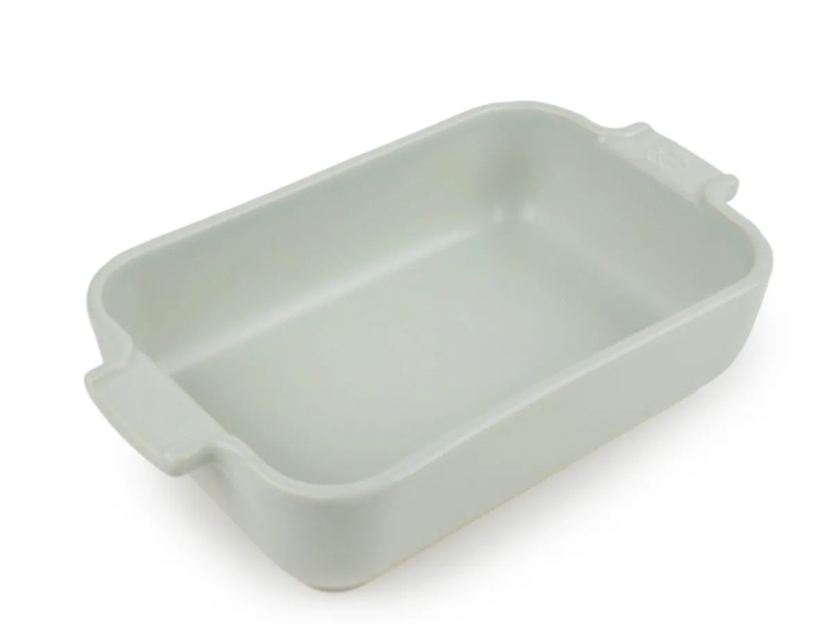 Plat à four rectangulaire vert sauge porcelaine 22 cm Céramique - PEUGEOT SAVEURS