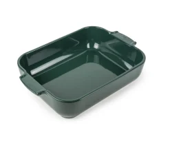 Plat à four rectangulaire vert forêt porcelaine vitrifiée 32x21 cm Céramique - PEUGEOT SAVEURS