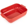 Plat à four rouge porcelaine 19x11 cm - PEUGEOT SAVEURS Discount