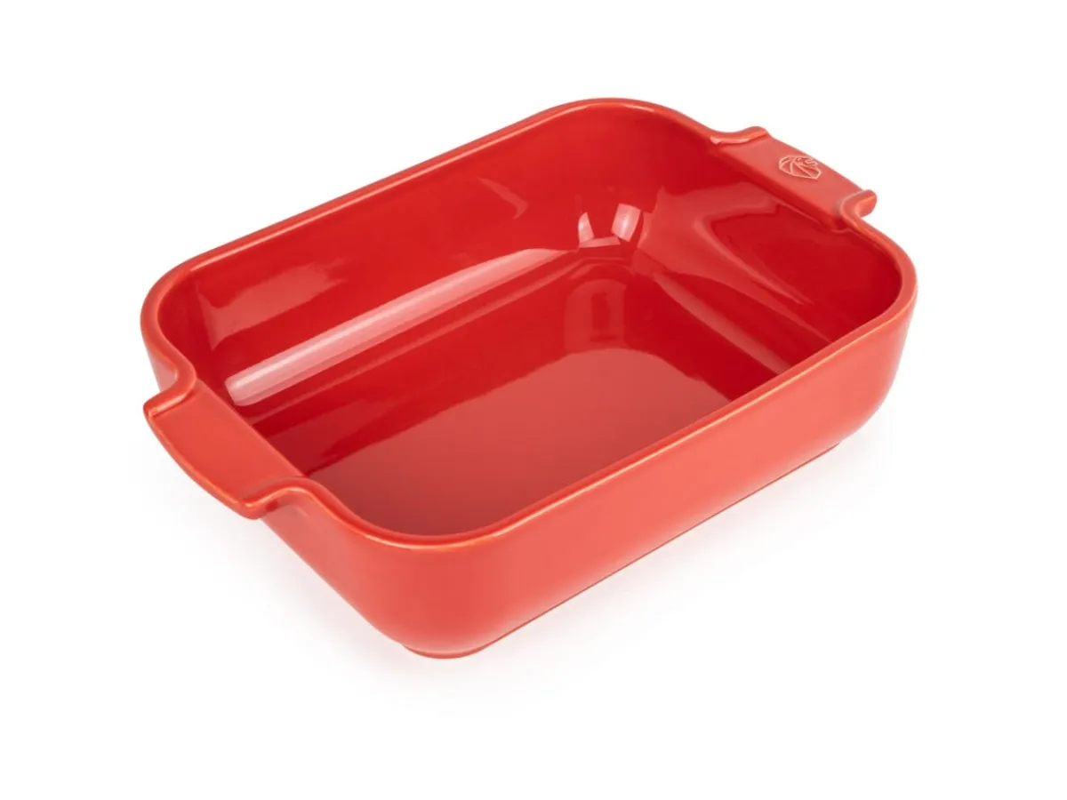 Plat à four rouge porcelaine 19x11 cm - PEUGEOT SAVEURS Discount