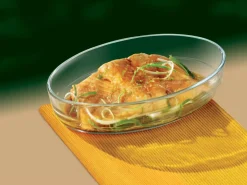 Plat à gratin ovale transparent verre borosilicate 21 cm - Aucune Best