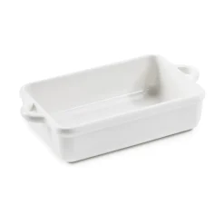 Plat à gratin rectangulaire Blanc albâtre porcelaine culinaire 18,5x12,5 cm Bombance - REVOL Discount
