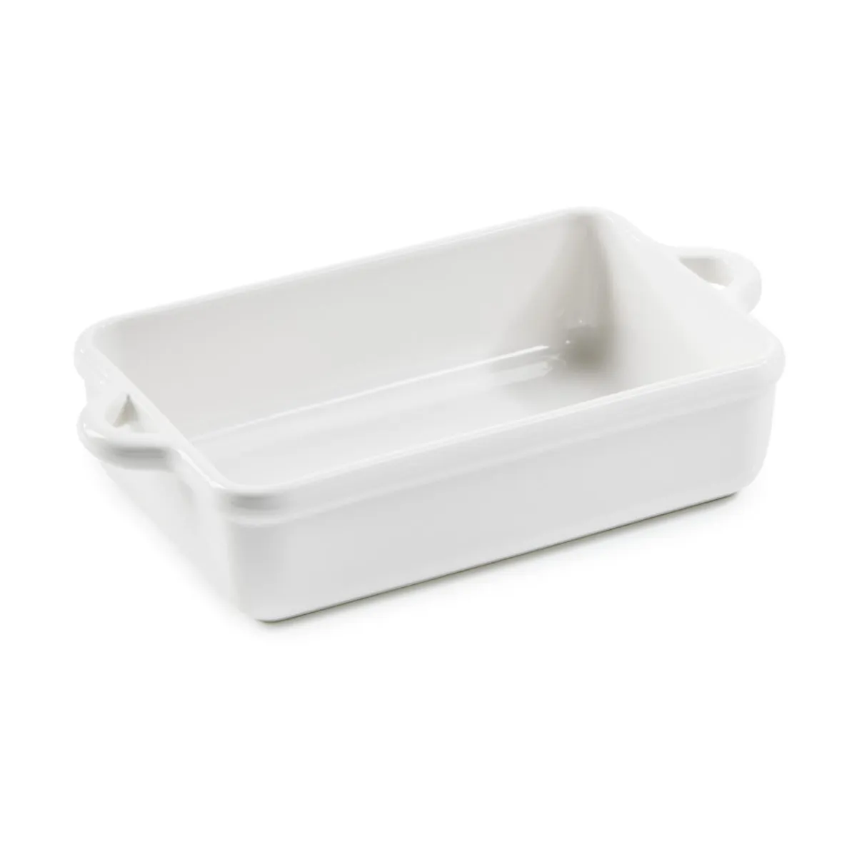 Plat à gratin rectangulaire Blanc albâtre porcelaine culinaire 18,5x12,5 cm Bombance - REVOL Discount