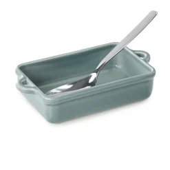 REVOL Plat à gratin rectangulaire Gris nuage porcelaine culinaire 18,5x12,5 cm Bombance Sale