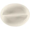RAK Plat à légumes 2 compartiments ovale blanc porcelaine bone china 21 cm Bravura Hot