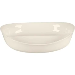 RAK Plat à légumes 2 compartiments ovale blanc porcelaine bone china 21 cm Bravura Hot