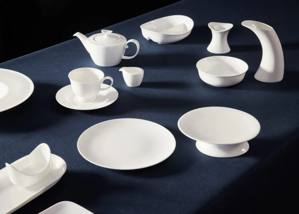 RAK Plat à légumes 2 compartiments ovale blanc porcelaine bone china 21 cm Bravura Hot
