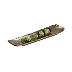 Plat mélamine brun 35x10x3 cm Umi - APS Clearance
