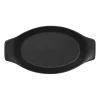 RAK Plat à oreilles ovale noir porcelaine vitrifiée 25x13,5 cm Neo Fusion Clearance