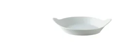 Plat à oreilles rond blanc porcelaine Ø 13,5 cm Bistronome - PRO.MUNDI Clearance