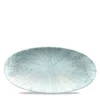 Plat ovale Aquamarine porcelaine vitrifiée 29,9x15 cm Stone Aquamarine - CHURCHILL Outlet