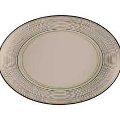 Plat ovale Argila Décor Larissa porcelaine 32 cm Earth - RAK Best