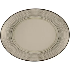 Plat ovale Argila Décor Larissa porcelaine 36 cm Earth - RAK Best
