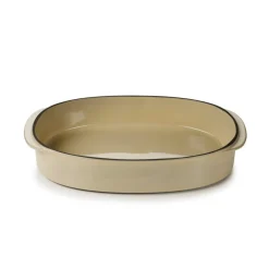 Plat ovale beige porcelaine culinaire 34 cm  Caractère - REVOL Clearance