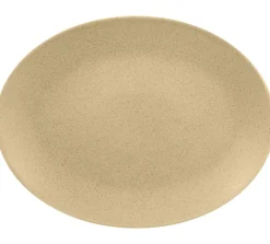 Plat ovale beige porcelaine vitrifiée 36 cm Genesis - RAK Outlet