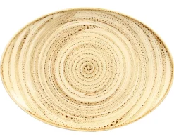 Plat ovale beige porcelaine vitrifiée 32 cm Twirl - RAK Online