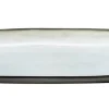 MEDARD DE NOBLAT Plat ovale blanc grès émaillé 35,5 cm Shadow Discount