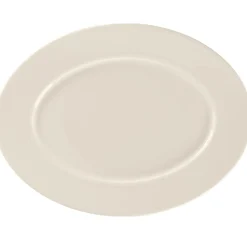 Plat ovale blanc porcelaine bone china 25,5 cm Fedra - RAK