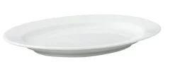 Plat ovale blanc porcelaine 24 cm K - PRO.MUNDI Hot