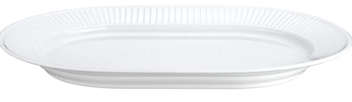PILLIVUYT Plat ovale blanc porcelaine culinaire 36 cm Plisse Clearance