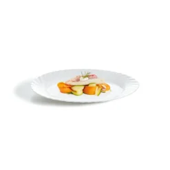Plat ovale blanc verre opal 29 cm Trianon - ARCOROC Discount