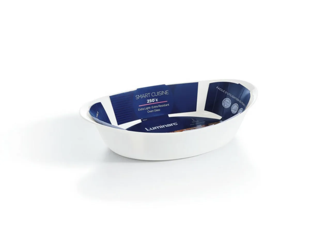 LUMINARC Plat ovale blanc verre opal 38,5 cm Smart Cuisine Hot