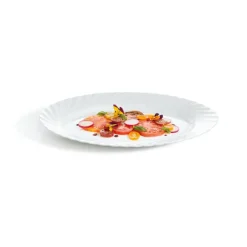 Plat ovale blanc verre opal 34,8 cm Trianon - ARCOROC