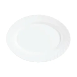 Plat ovale blanc verre opal 34,8 cm Trianon - ARCOROC