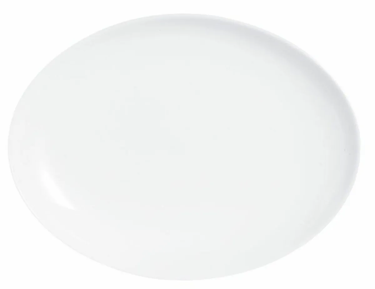 Plat ovale blanc verre opal 33 cm Evolutions - ARCOROC