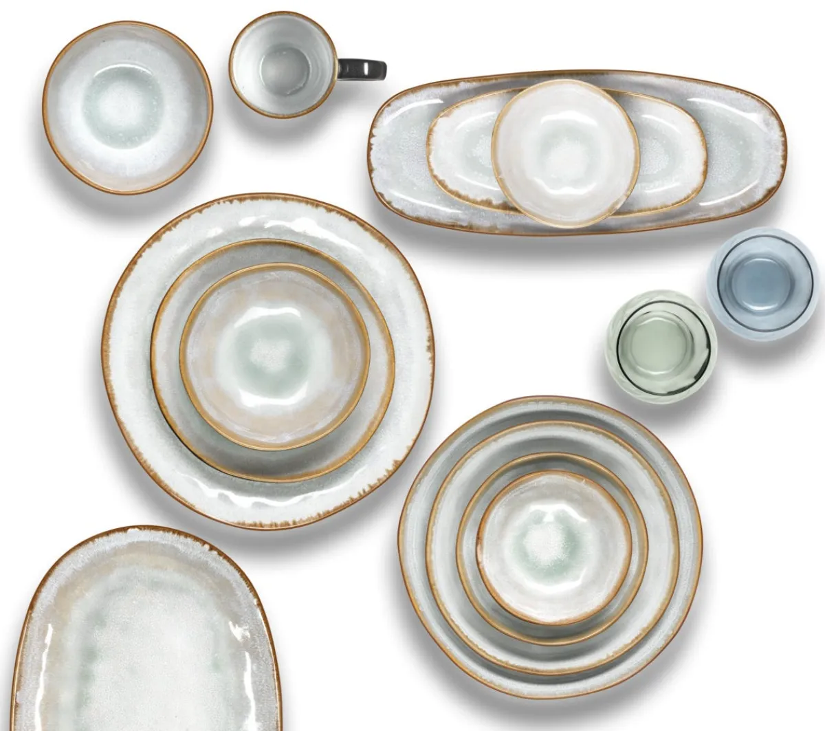 Plat ovale bleu grès émaillé 35,5 cm Shadow - MEDARD DE NOBLAT Sale